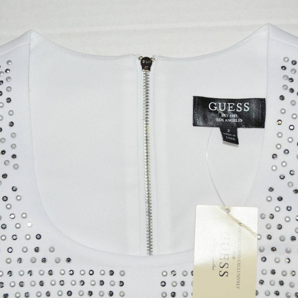 New GUESS Bedford Embellished BodyCon Dress sz 2 - Picture 3 of 6